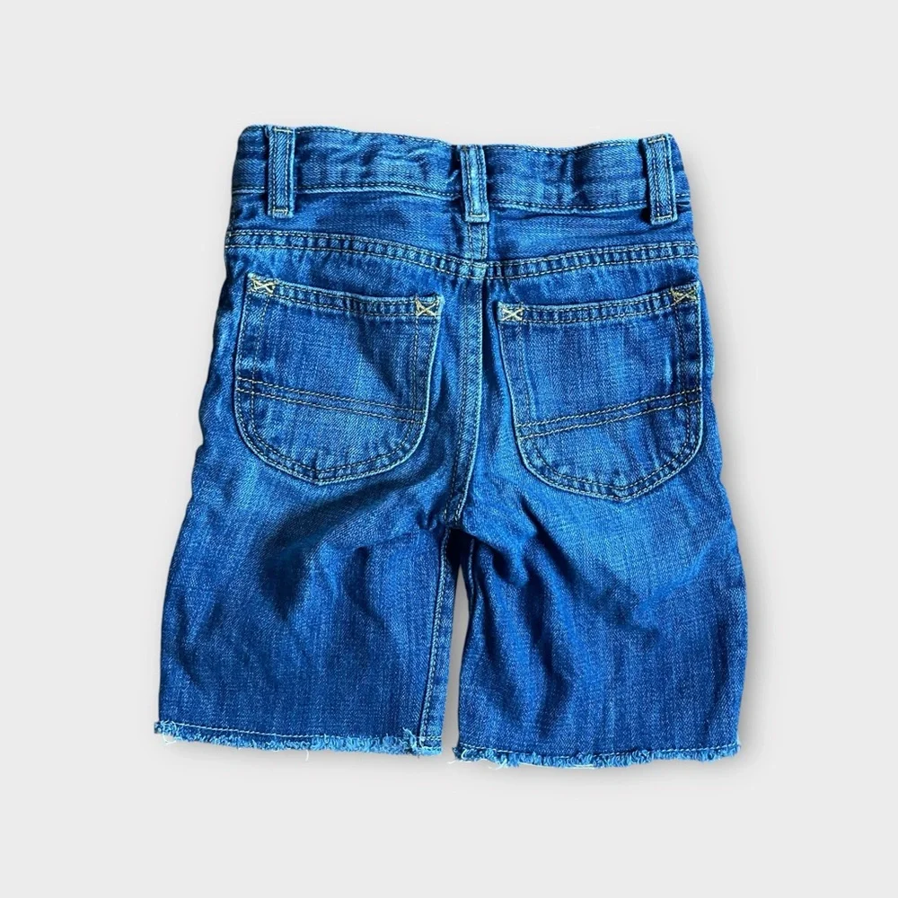 Gap Raw Hem Medium Wash Jean Shorts